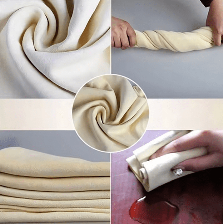 SatinClean - Chiffon en Chamois Naturel