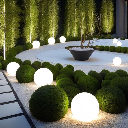 Lampe design boule de jardin