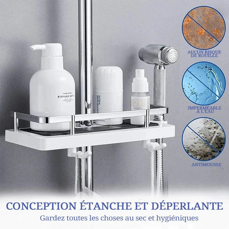 Étagère de douche révolutionnaire