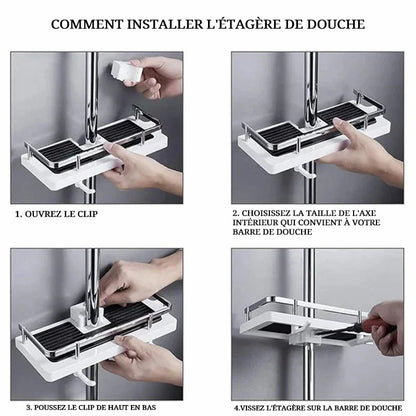 Étagère de douche révolutionnaire