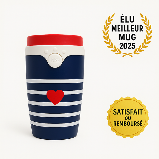 Mug isotherme anti-renversement