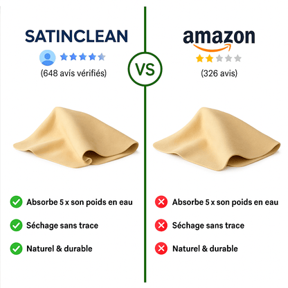 SatinClean - Chiffon en Chamois Naturel