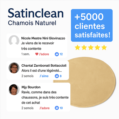 SatinClean - Chiffon en Chamois Naturel