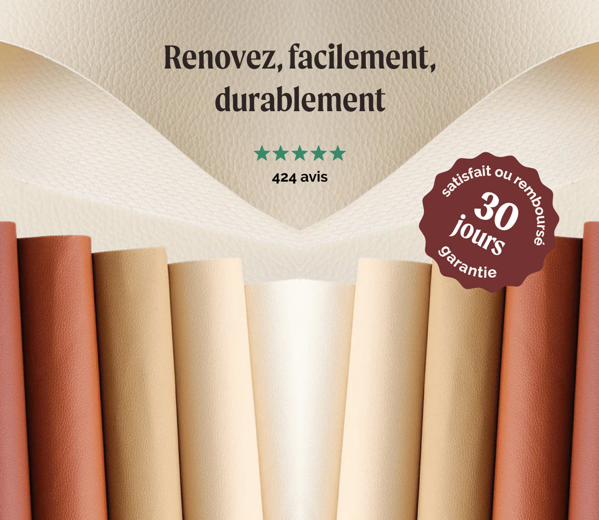 PATCH EN CUIR AUTO-ADHÉSIF