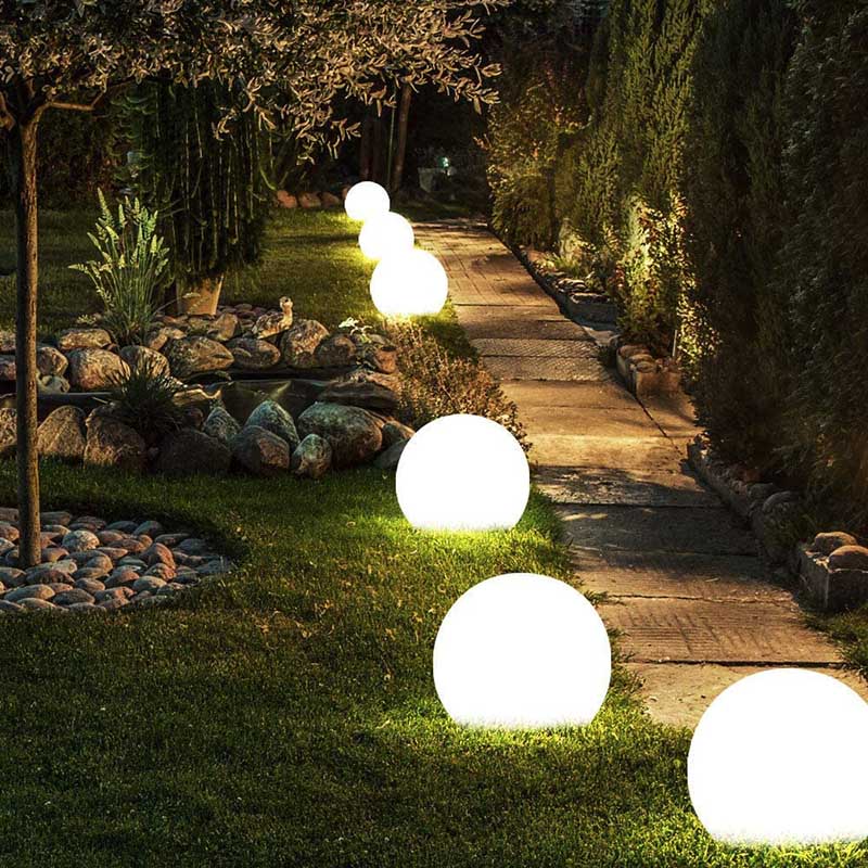 Lampe design boule de jardin