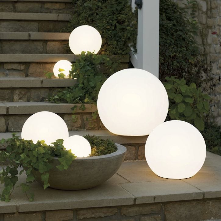 Lampe design boule de jardin