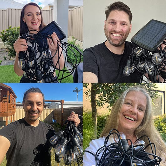 Guirlandes guinguette solaires